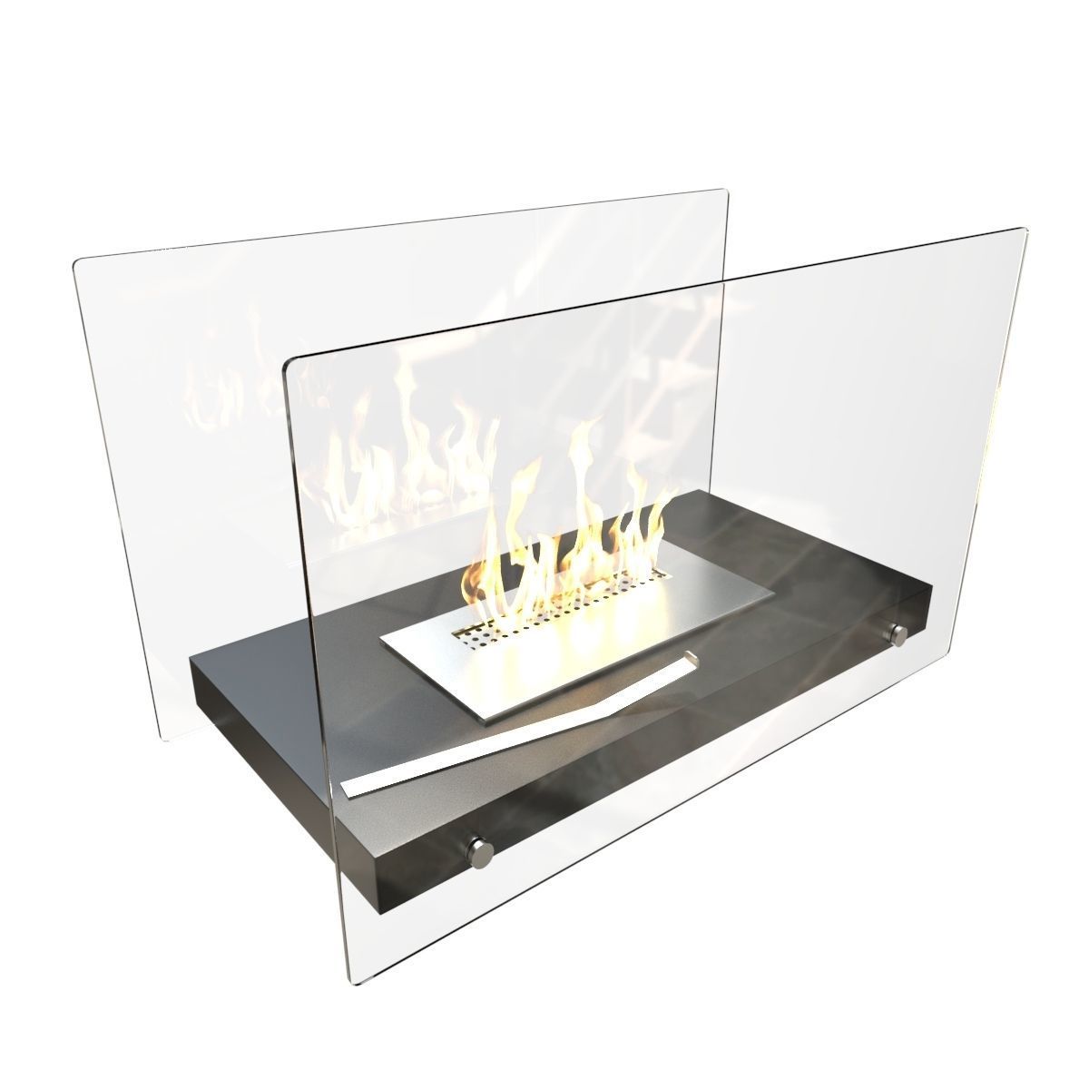 Bio Fireplace Tabletop Design Low-poly 3D model_2