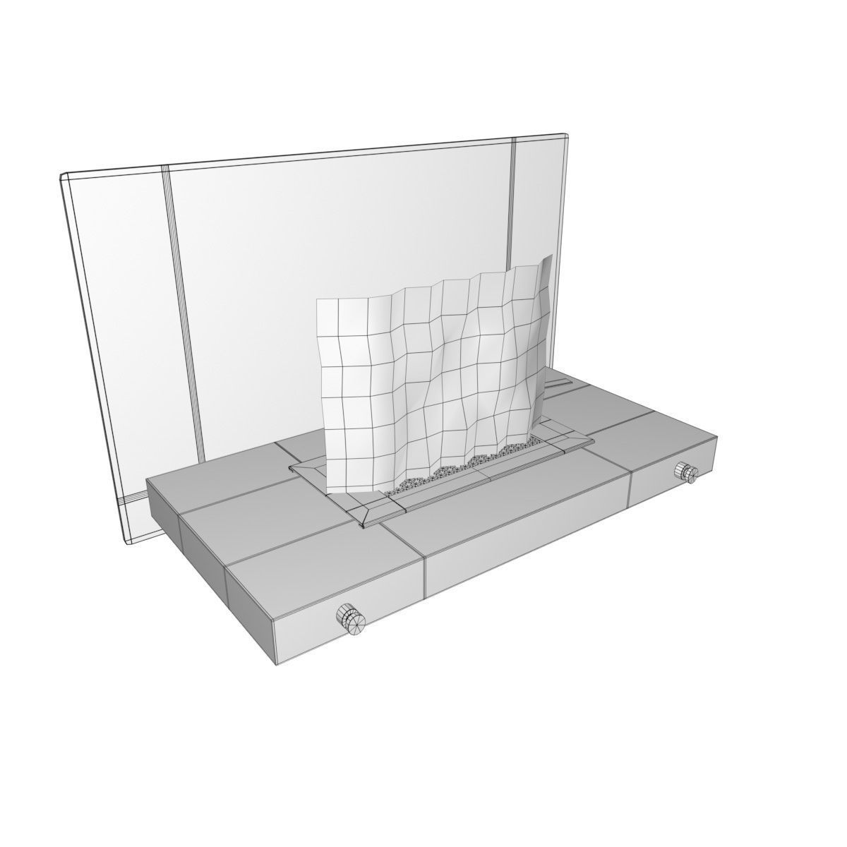 Bio Fireplace Tabletop Design Low-poly 3D model_20