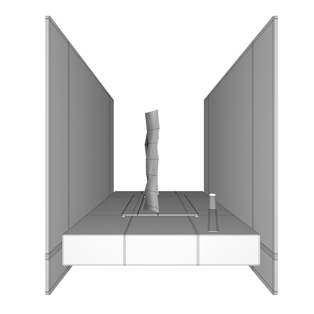 Bio Fireplace Tabletop Design Low-poly 3D model_26
