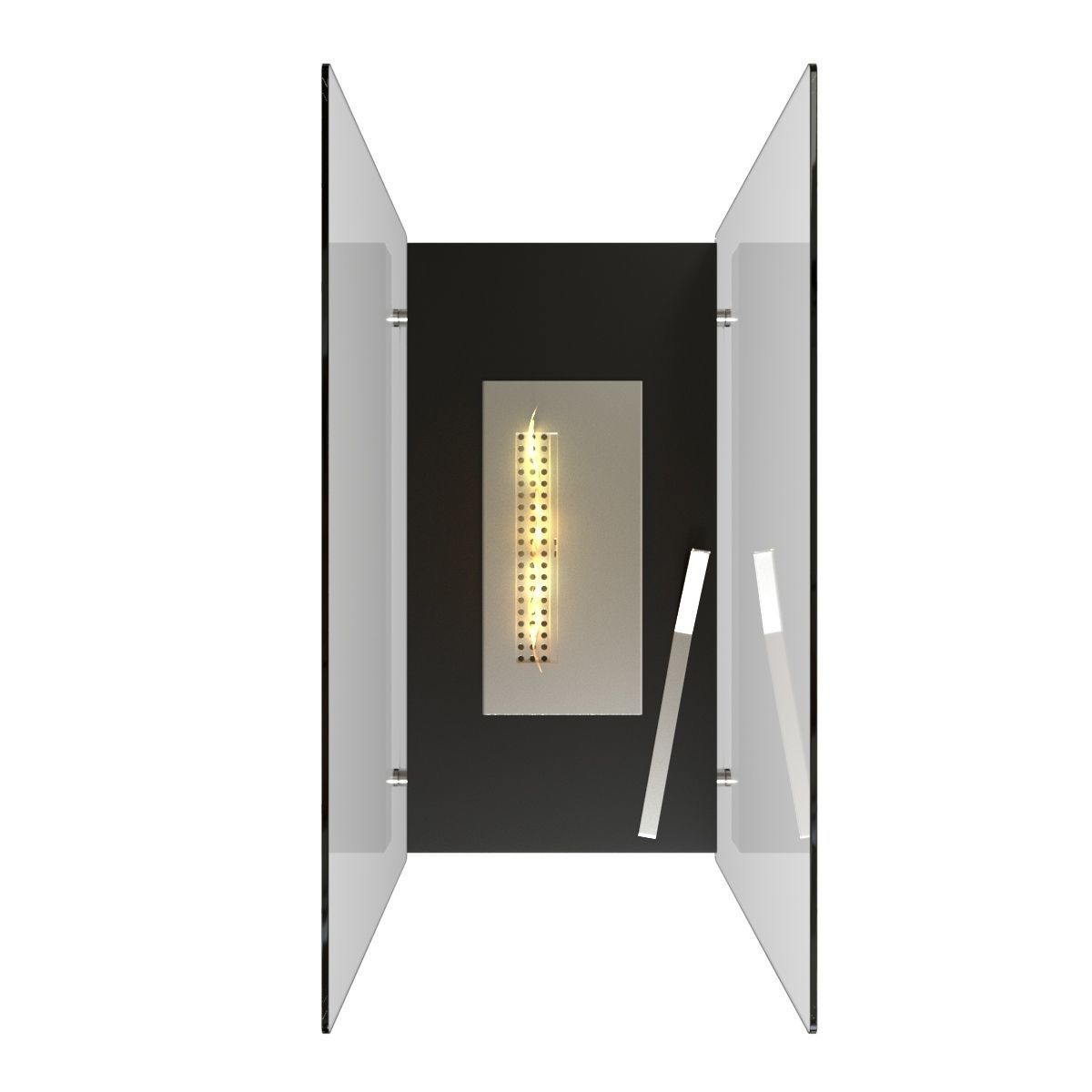 Bio Fireplace Tabletop Design Low-poly 3D model_5