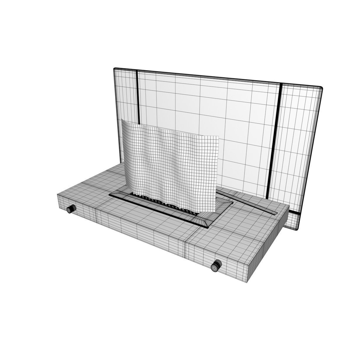 Bio Fireplace Tabletop Design Low-poly 3D model_30
