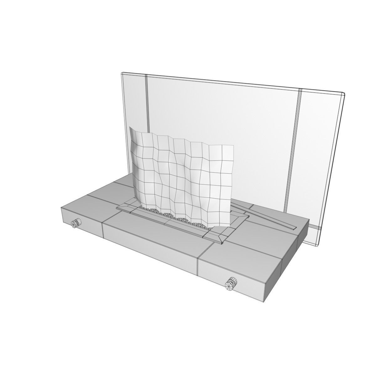 Bio Fireplace Tabletop Design Low-poly 3D model_21