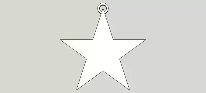 Christmas tree ornament star 3D print model