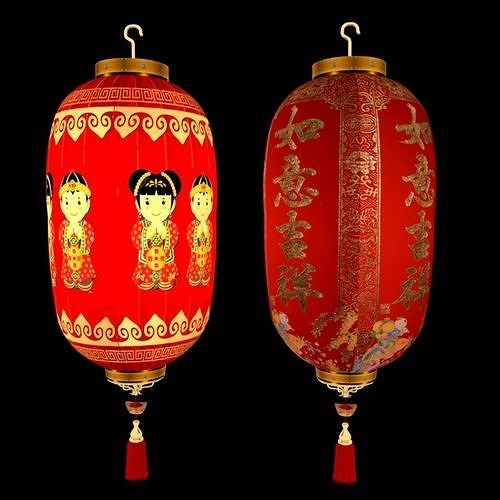 Chinese red lantern 3D model