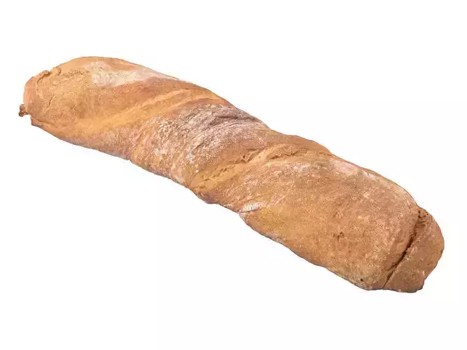 Photorealistic Bread 3D Scan 2