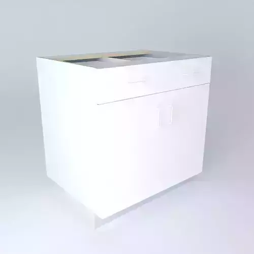 B2D2D kitchen cabinet with two drawers