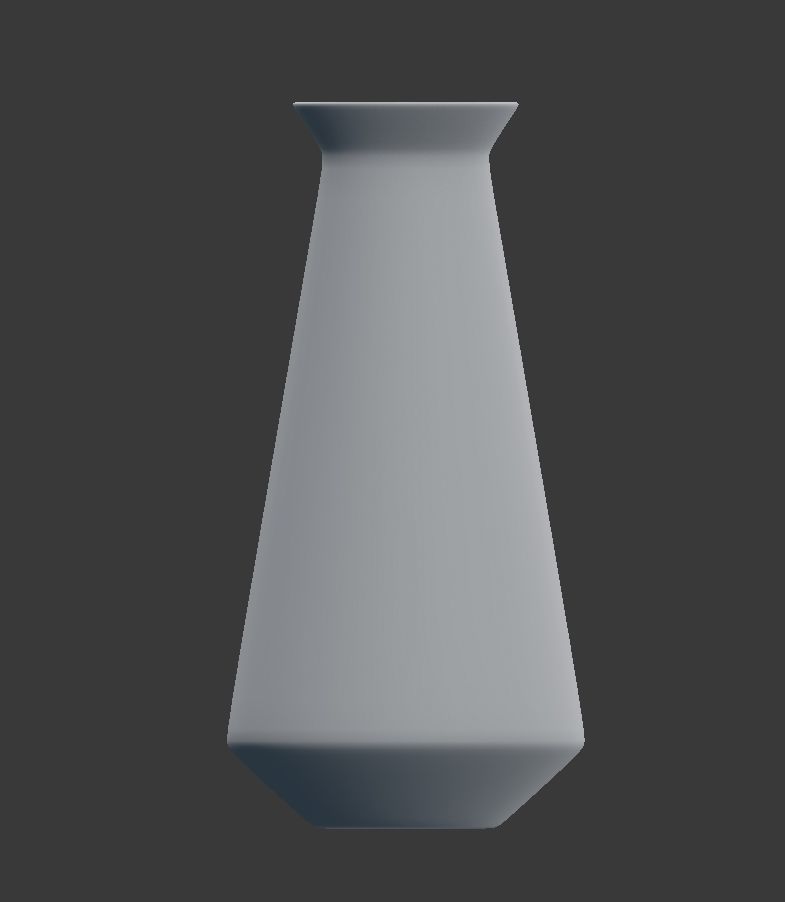 Modern White Vase 3D model_3
