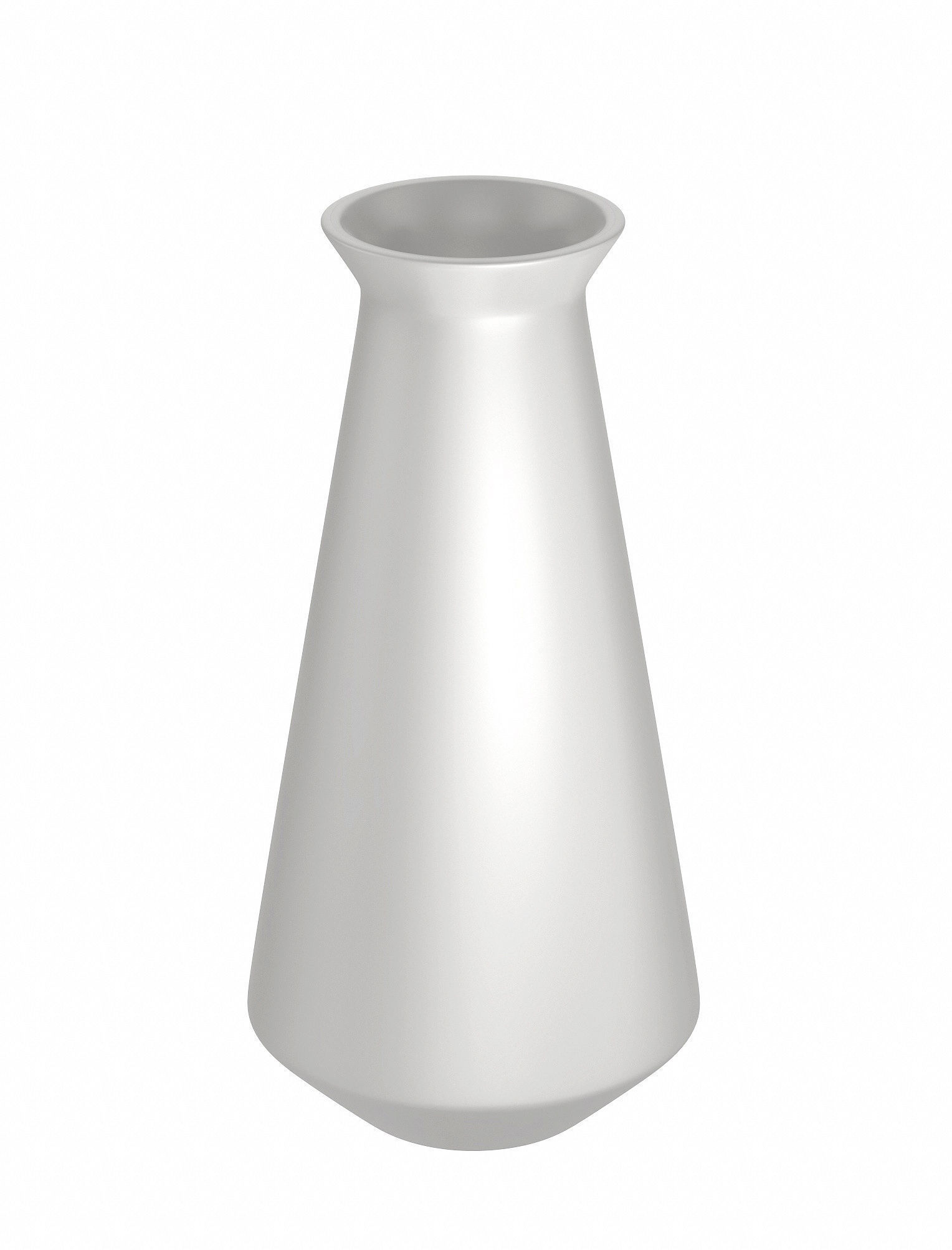 Modern White Vase 3D model_2