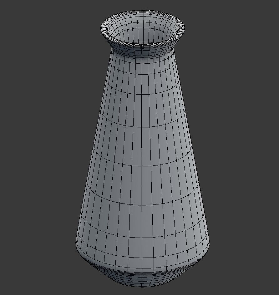 Modern White Vase 3D model_5