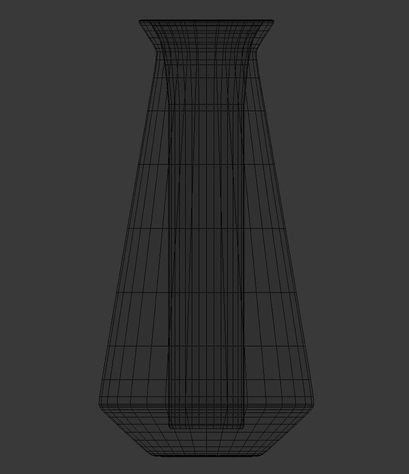 Modern White Vase 3D model_6