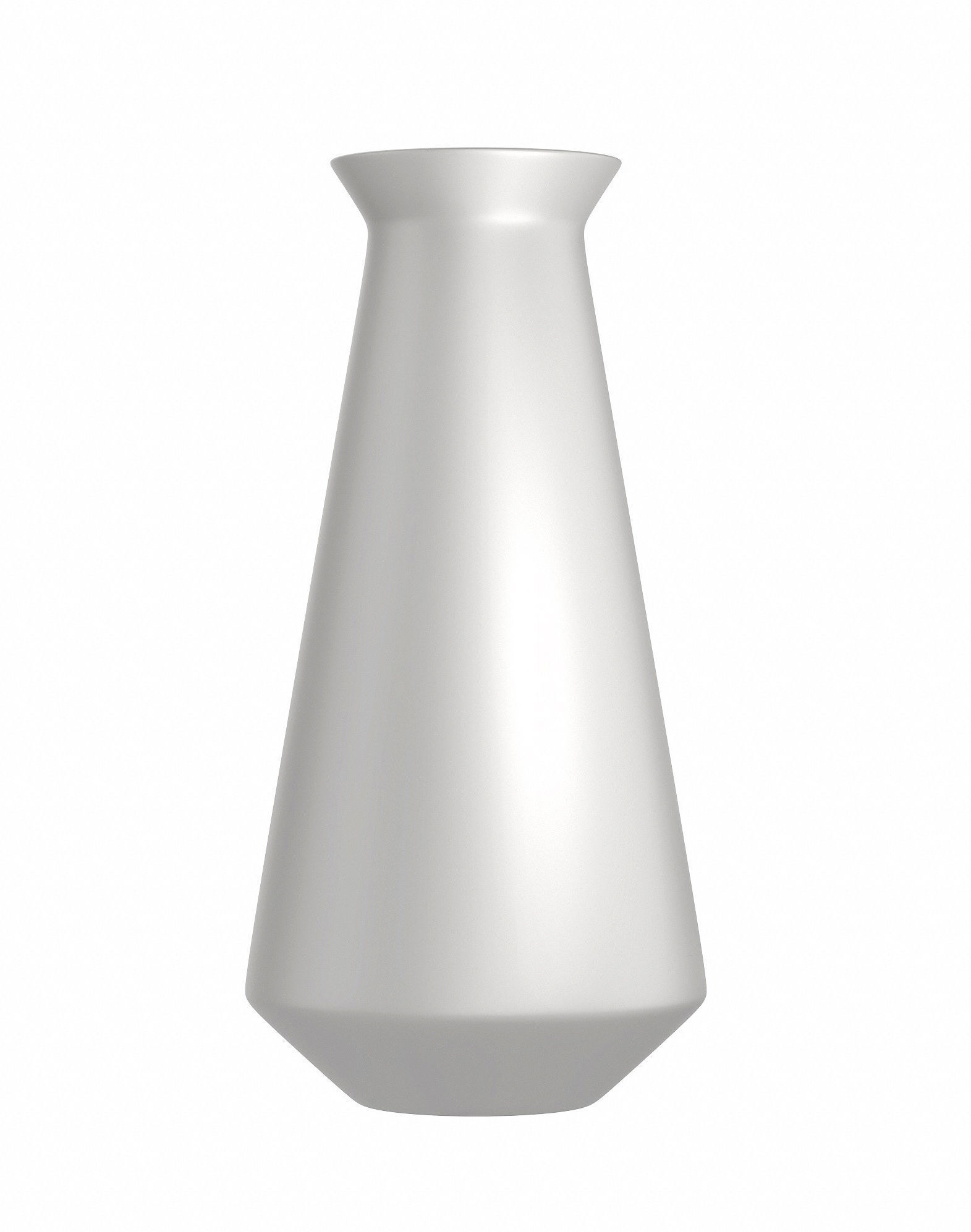 Modern White Vase 3D model_1