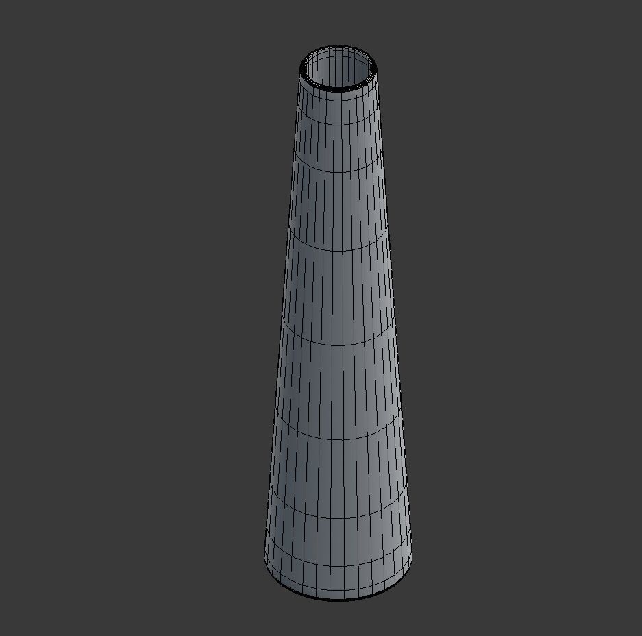 Modern White Vase 3D model_6