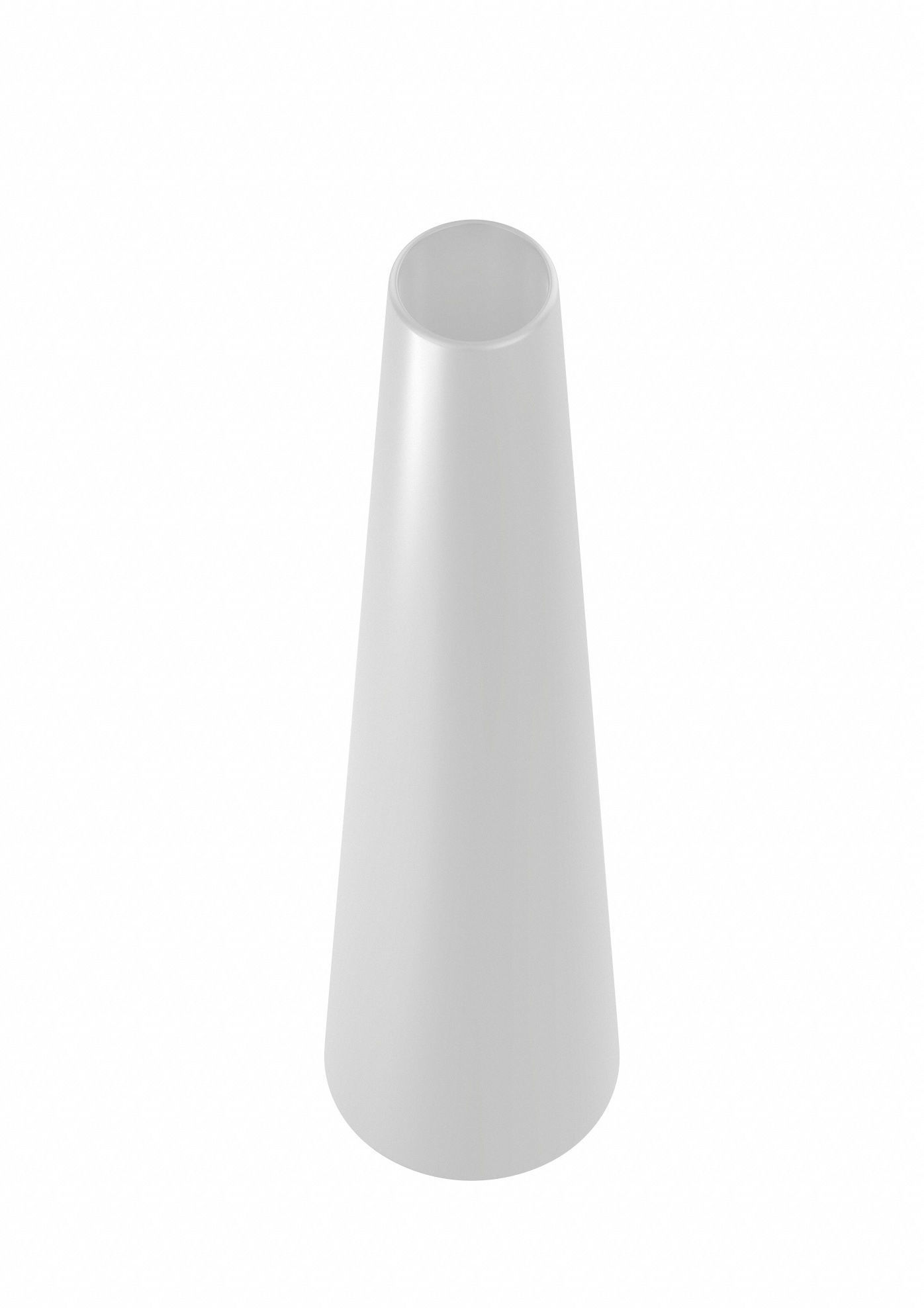 Modern White Vase 3D model_3