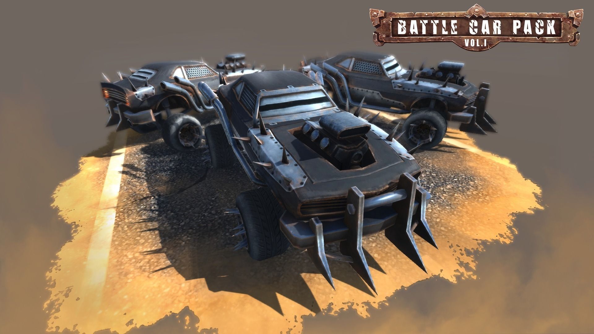 Battle Car Pack Volume One Low-poly 3D model_4