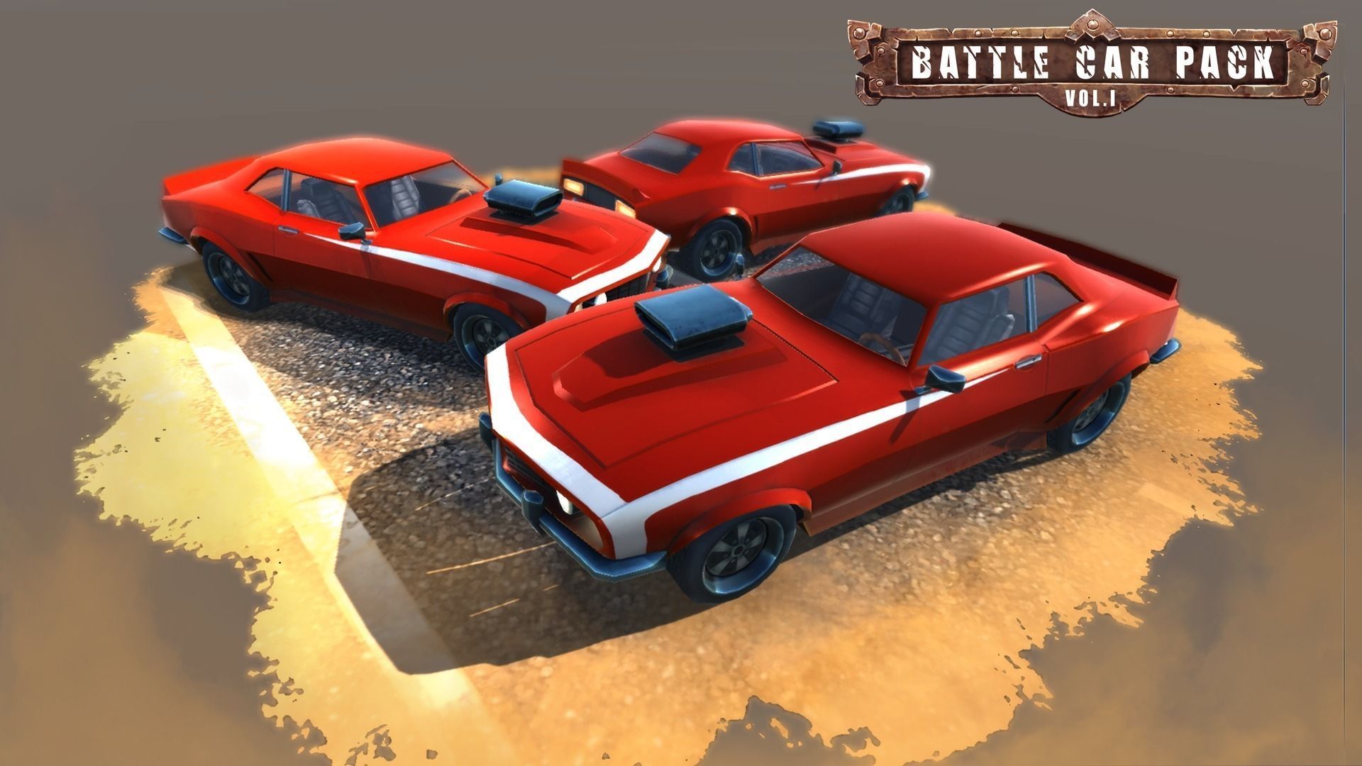 Battle Car Pack Volume One Low-poly 3D model_2