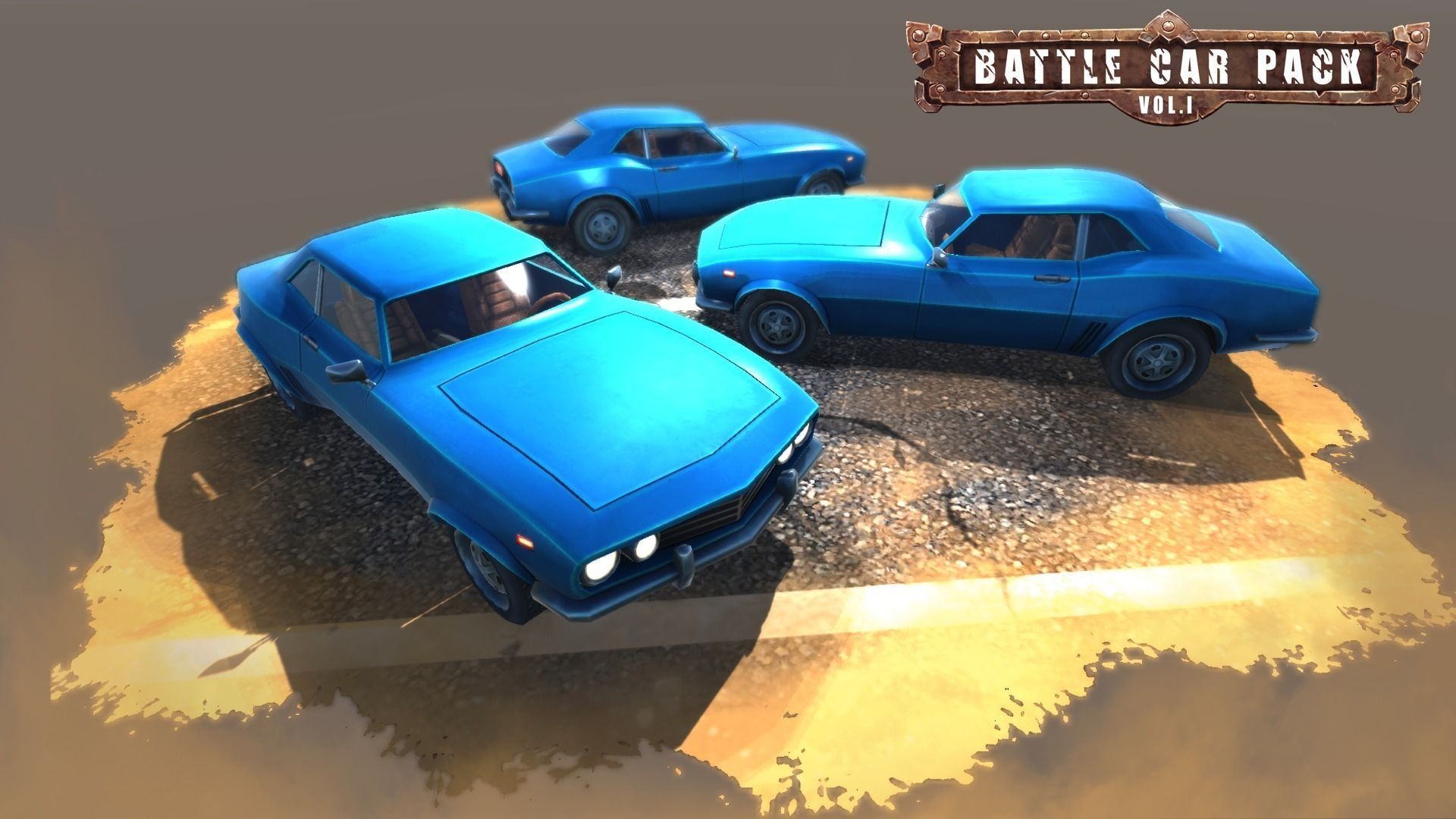 Battle Car Pack Volume One Low-poly 3D model_1
