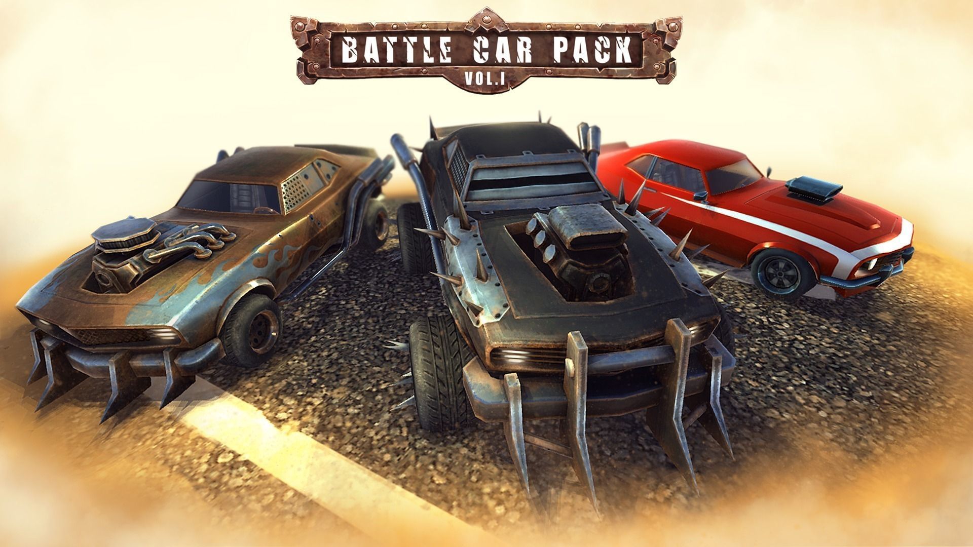 Battle Car Pack Volume One Low-poly 3D model_0