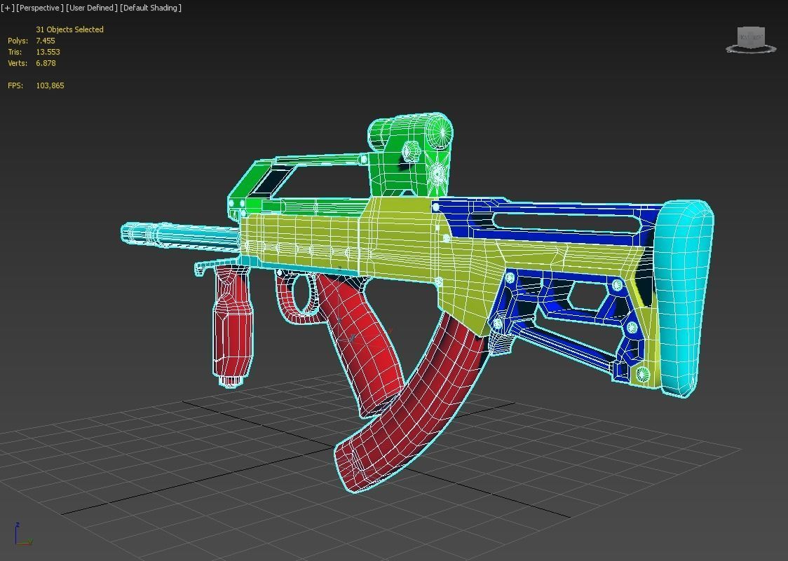 Machine Gun 3D model_5