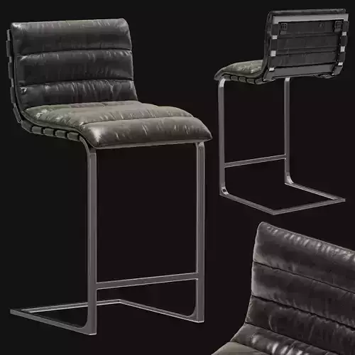 Restoration Hardware Oviedo Leather Stool