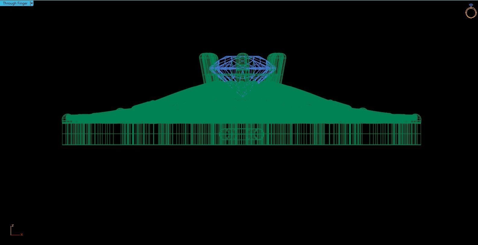 Pendant egyptian filigree with sapphire 3D print model_6