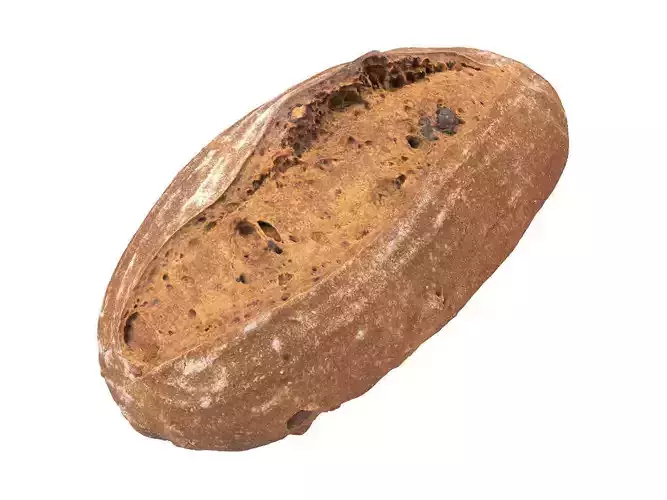 Photorealistic Walnut Bread 3D Scan
