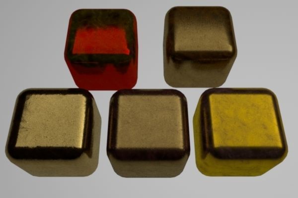 Gold Materials Pack 1 for C4D R20 3D model_4