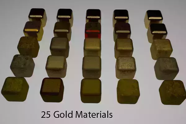Gold Materials Pack 1 for C4D R20