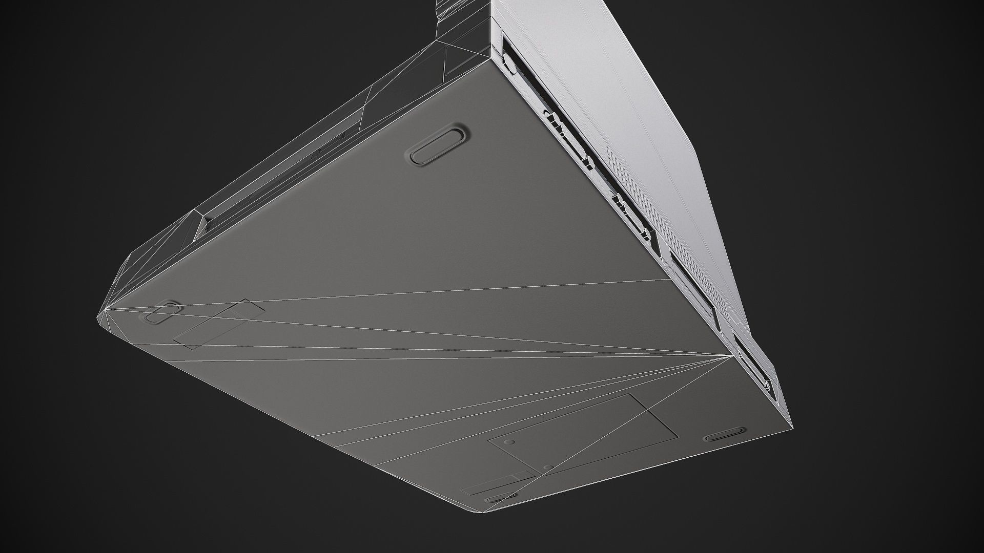 Old Laptop Low-poly 3D model_11