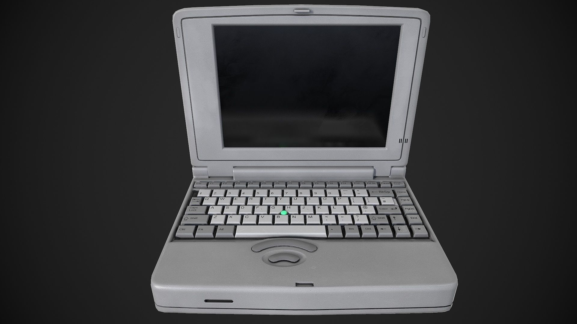 Old Laptop Low-poly 3D model_2