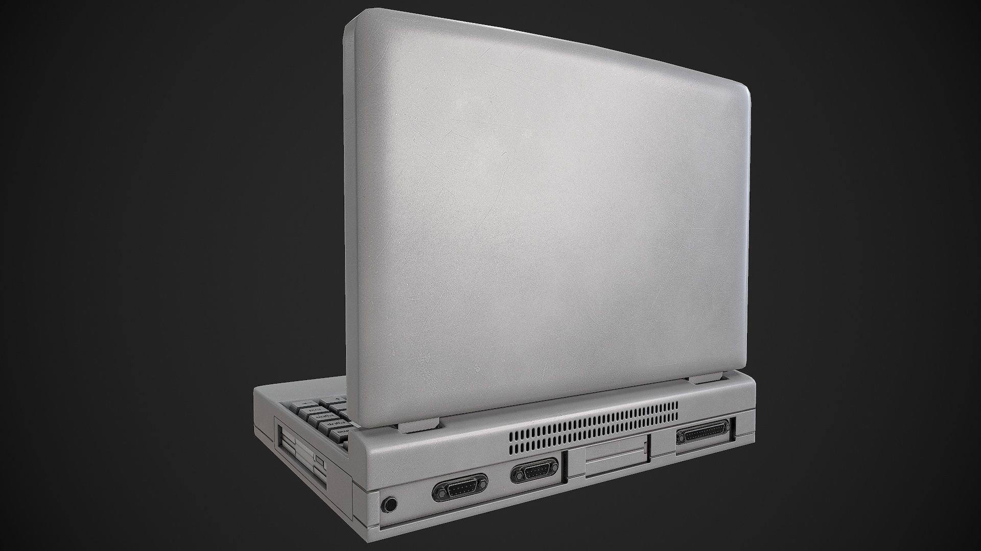 Old Laptop Low-poly 3D model_5