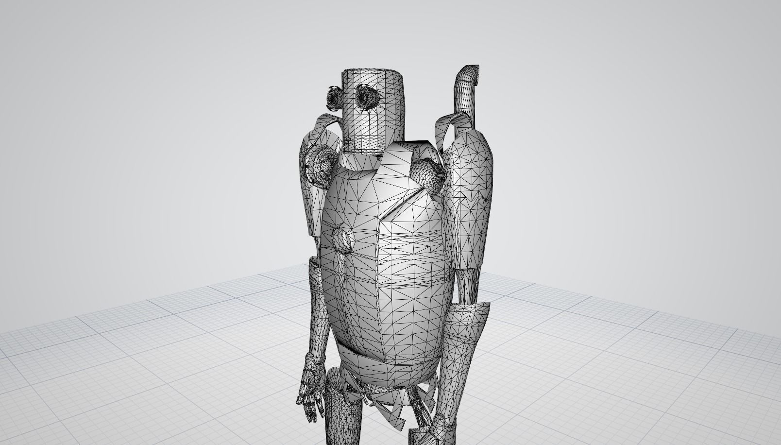 Sci-Fi Android  Low-poly 3D model_5