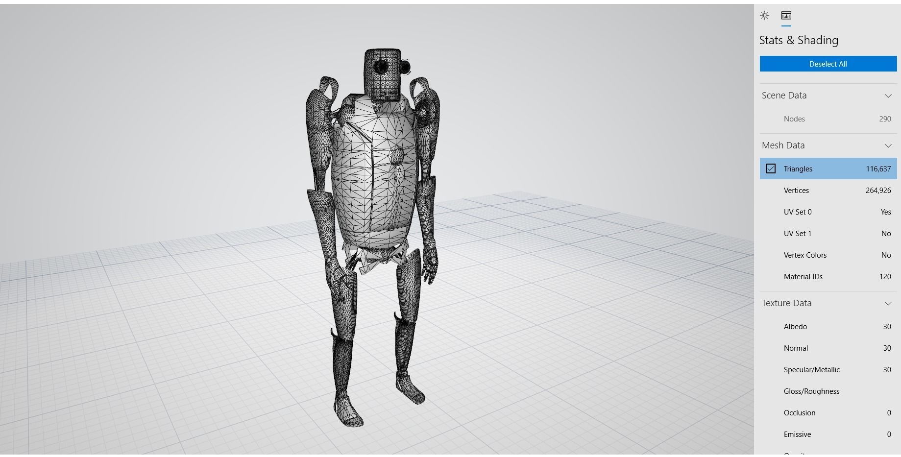 Sci-Fi Android  Low-poly 3D model_6