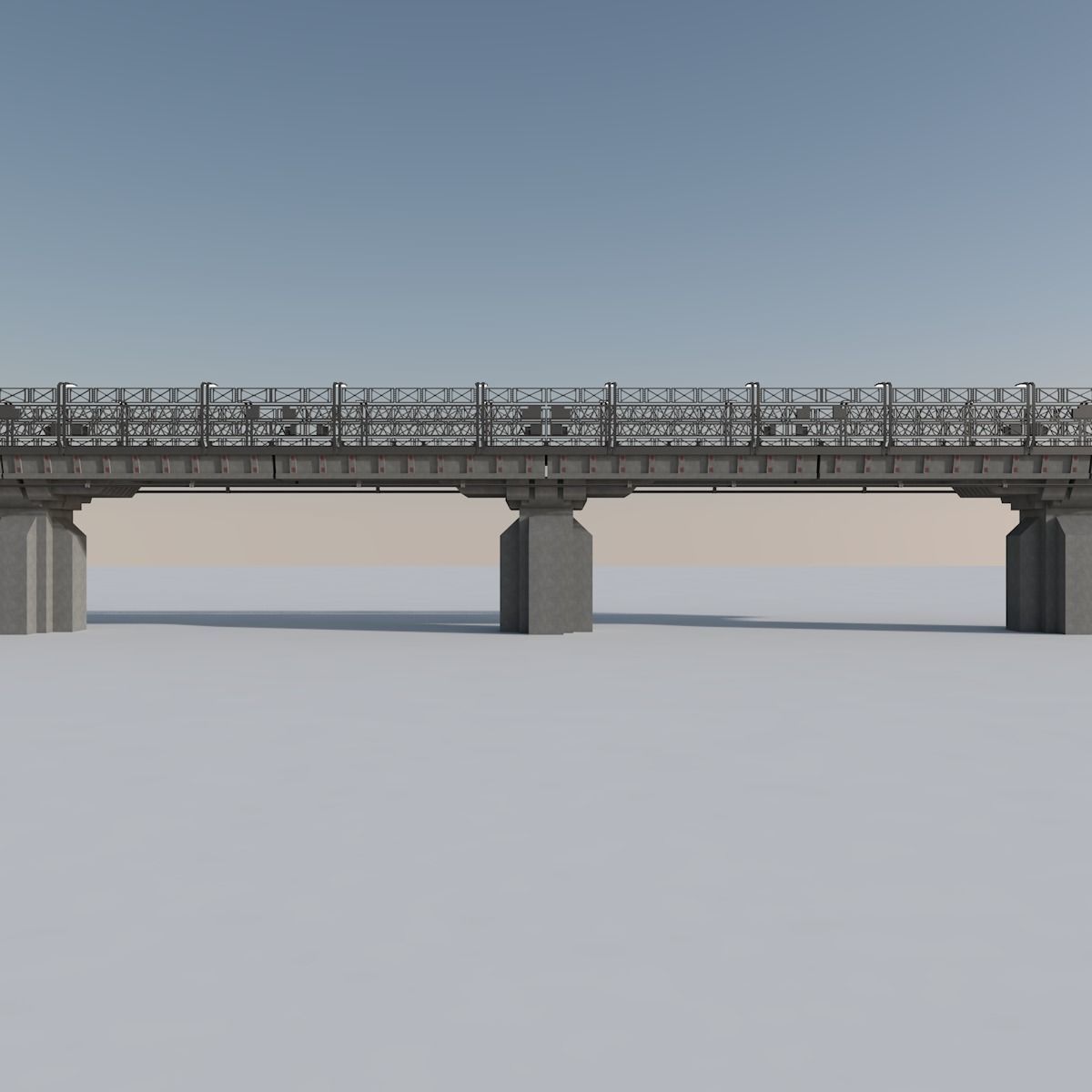 Sci fi Bridge 3D model_9