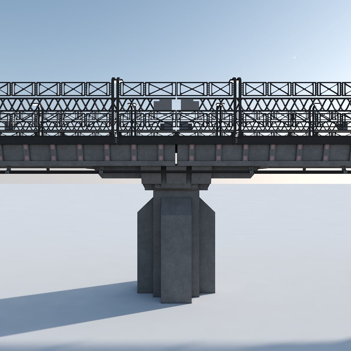 Sci fi Bridge 3D model_11