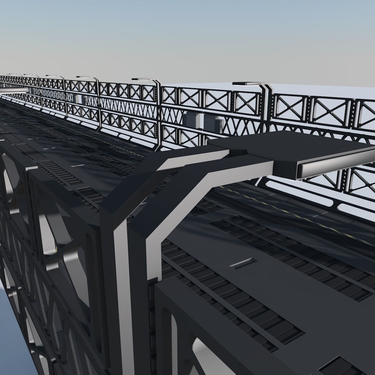 Sci fi Bridge 3D model_10