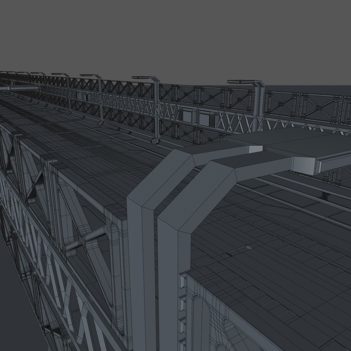 Sci fi Bridge 3D model_12