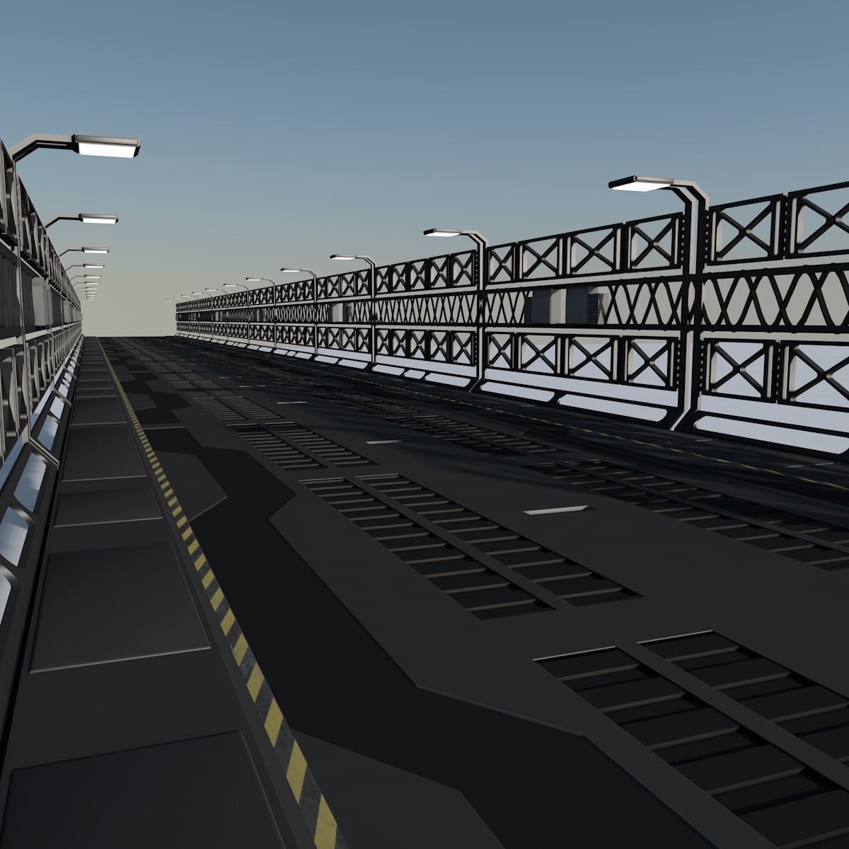 Sci fi Bridge 3D model_8