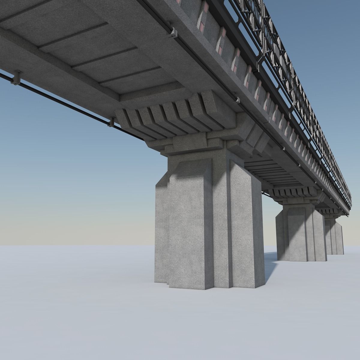 Sci fi Bridge 3D model_2