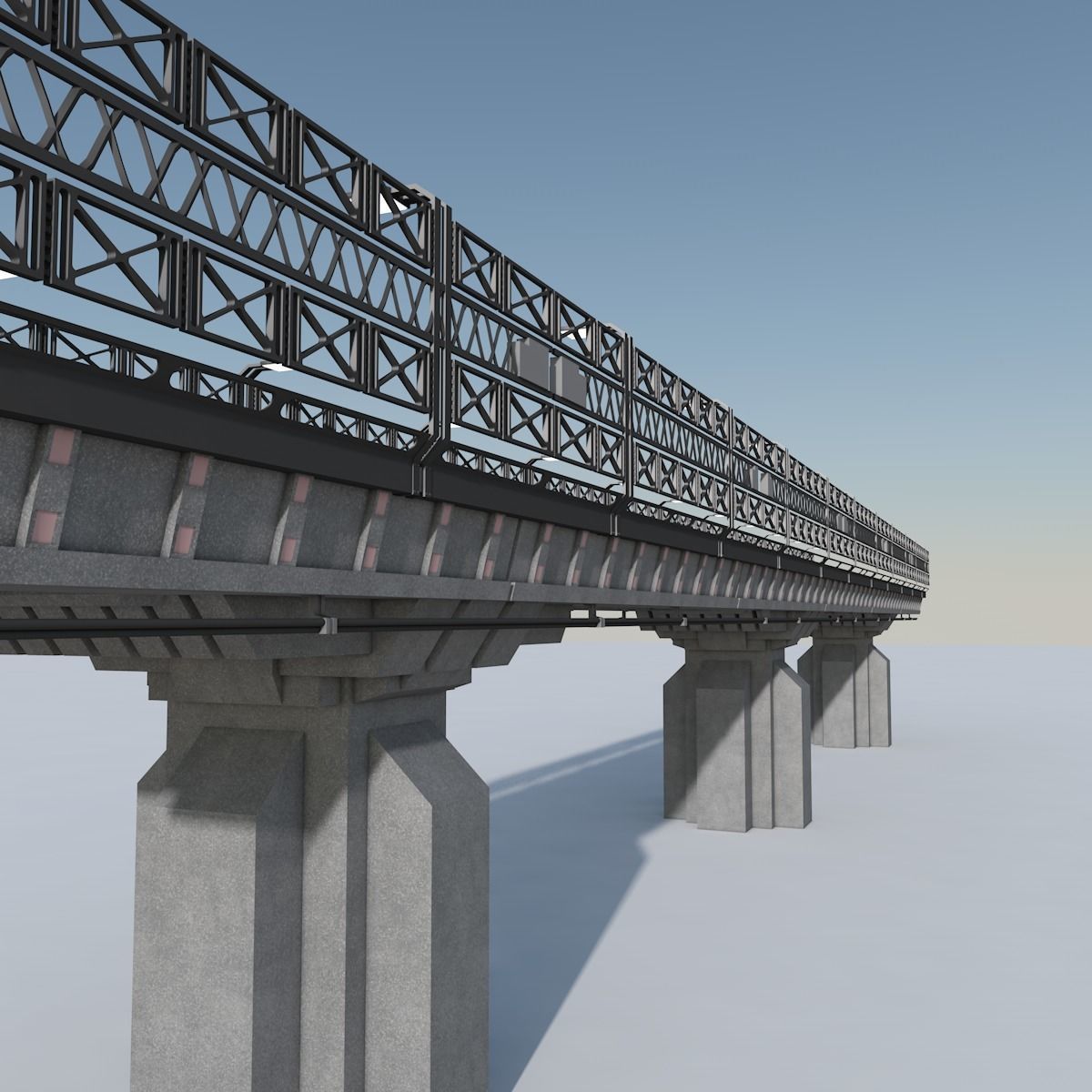 Sci fi Bridge 3D model_6