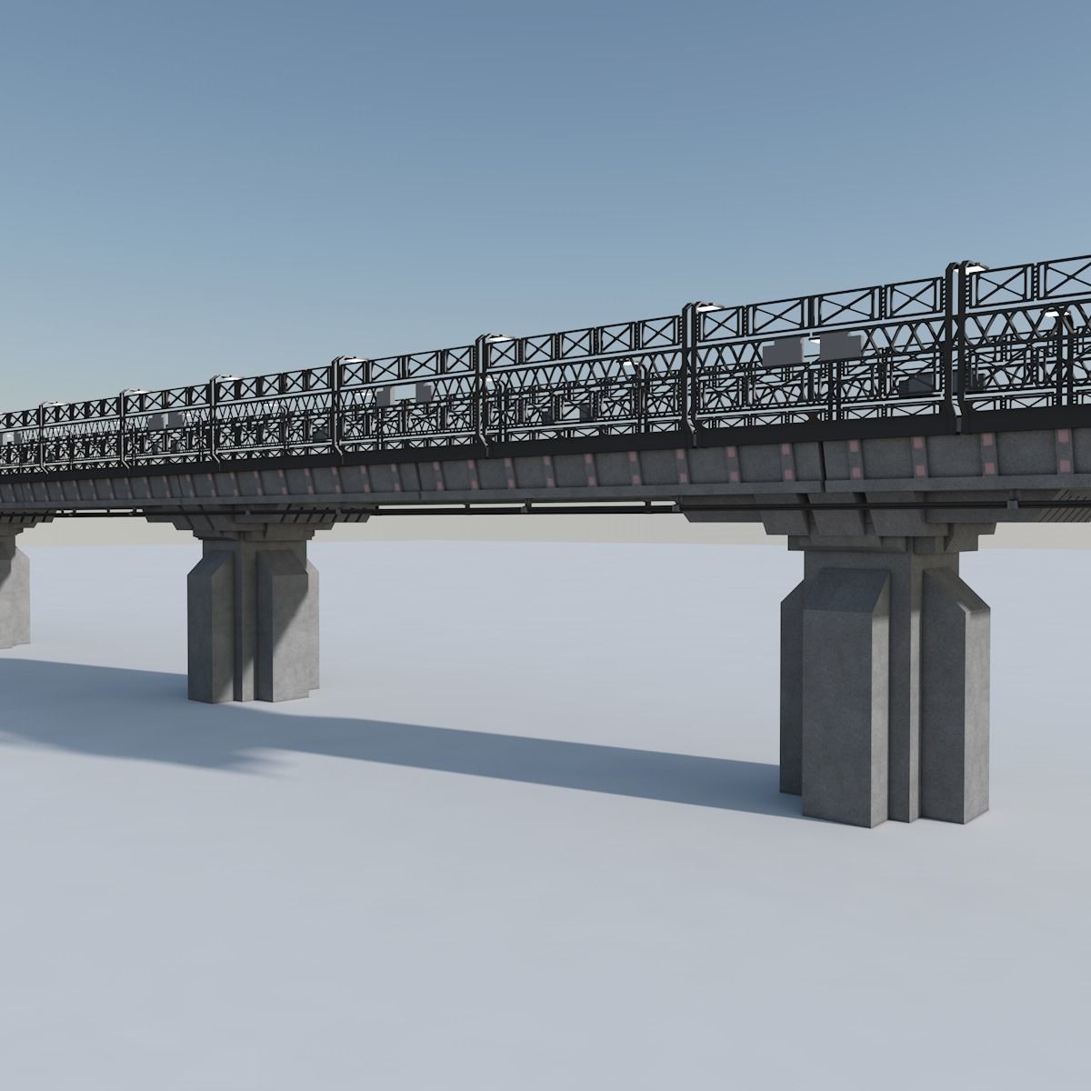 Sci fi Bridge 3D model_5