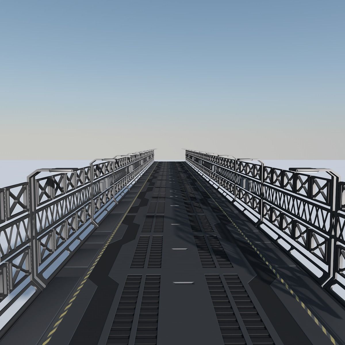 Sci fi Bridge 3D model_7
