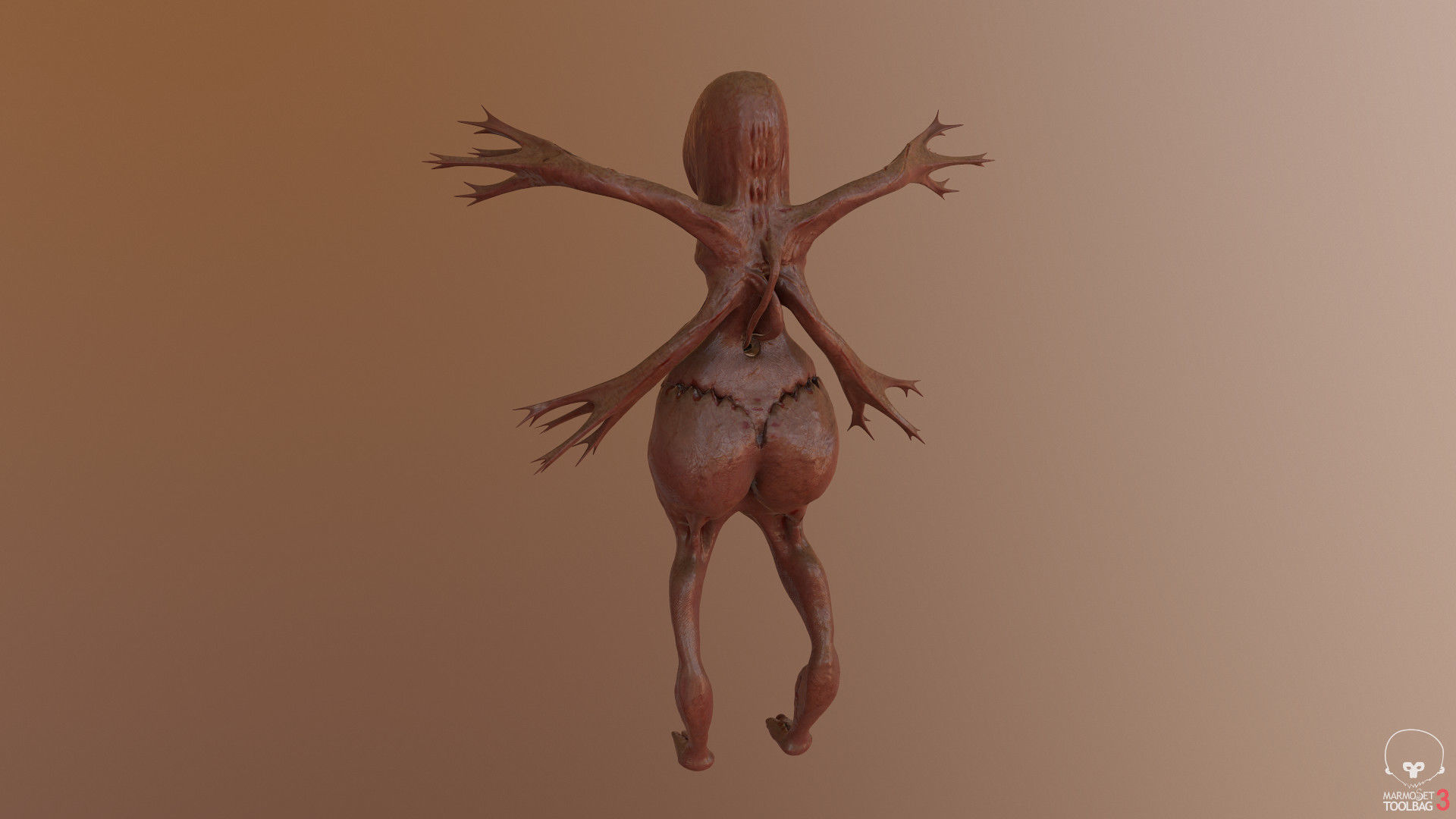 Leecher Monster Low-poly 3D model_4