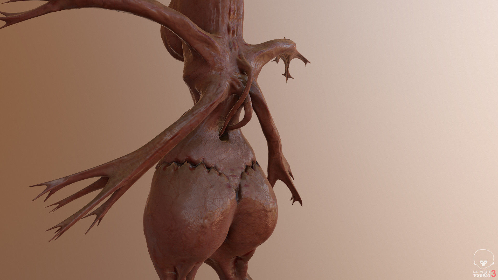 Leecher Monster Low-poly 3D model_5