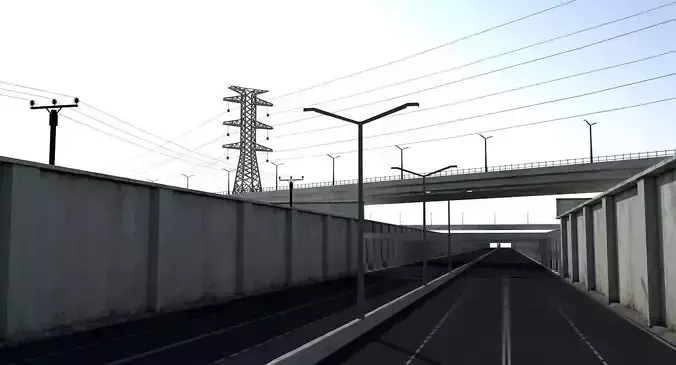 Highway box Low-poly 3D model
