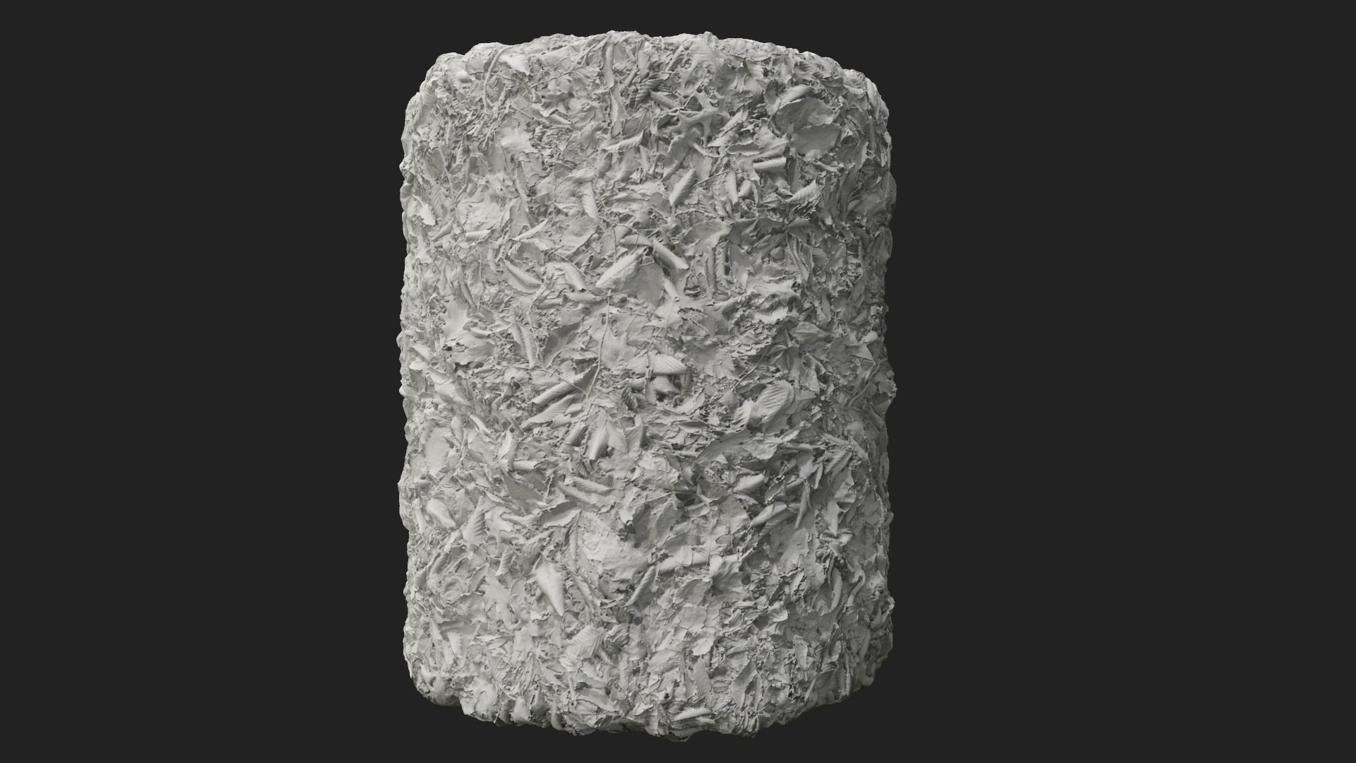 PBR Scanned Leafy Ground with Traces of Snow 3D model_2