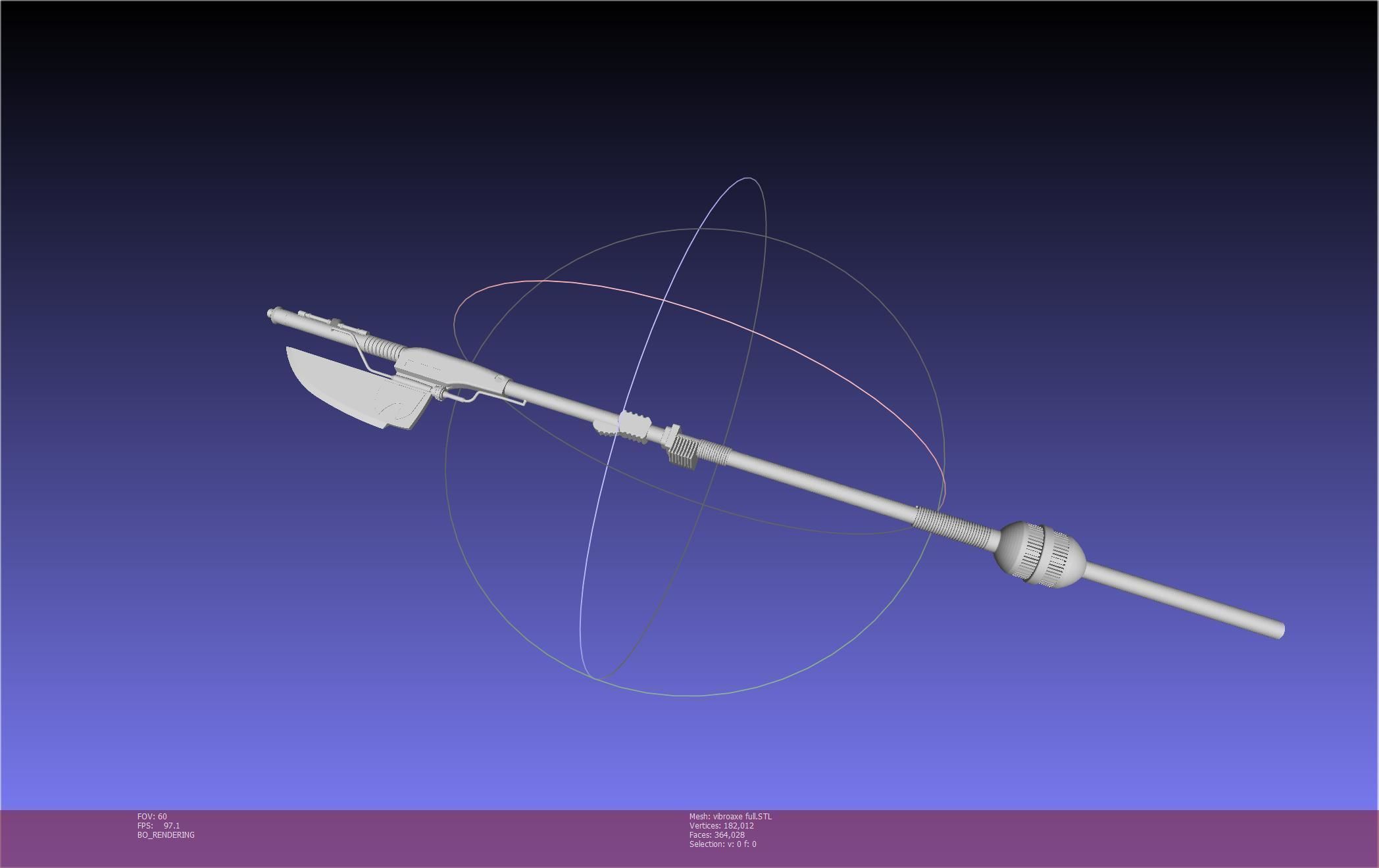 Star Wars Vibro Axe Assembly Models 3D print model_49