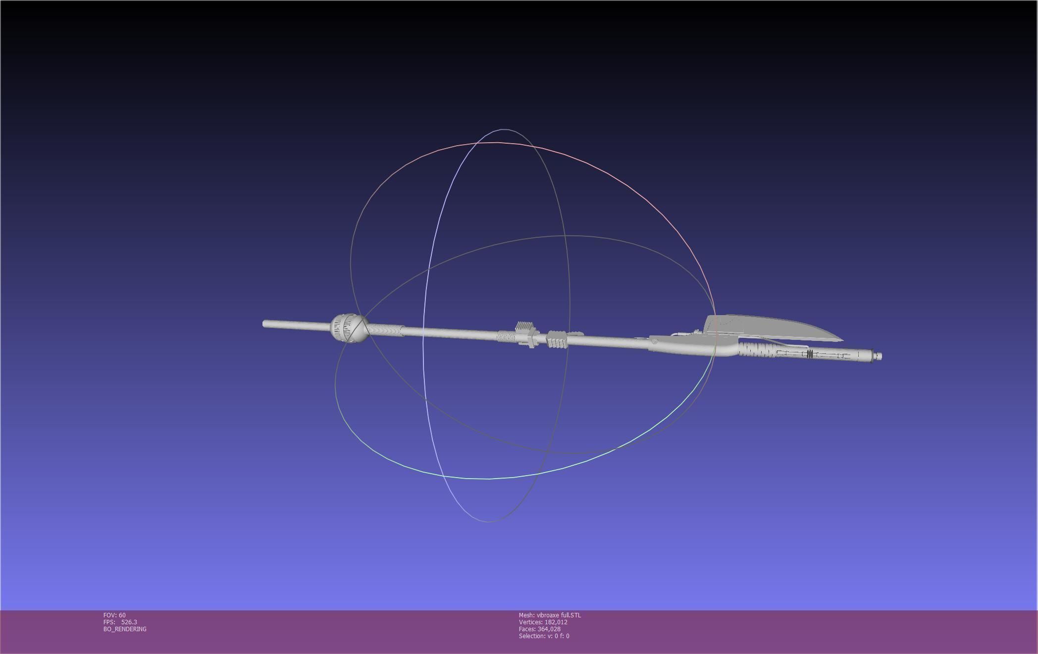 Star Wars Vibro Axe Assembly Models 3D print model_113
