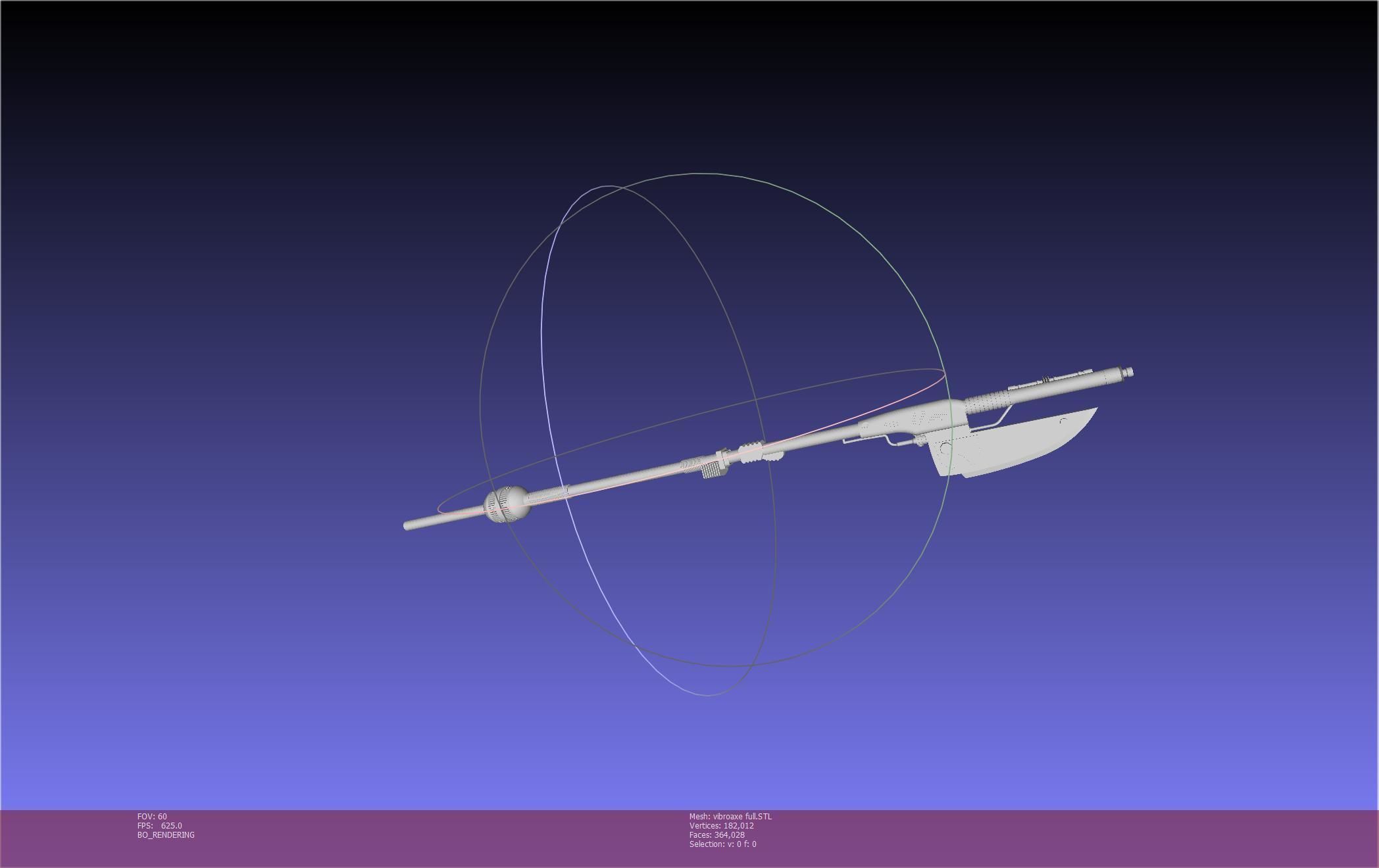 Star Wars Vibro Axe Assembly Models 3D print model_84