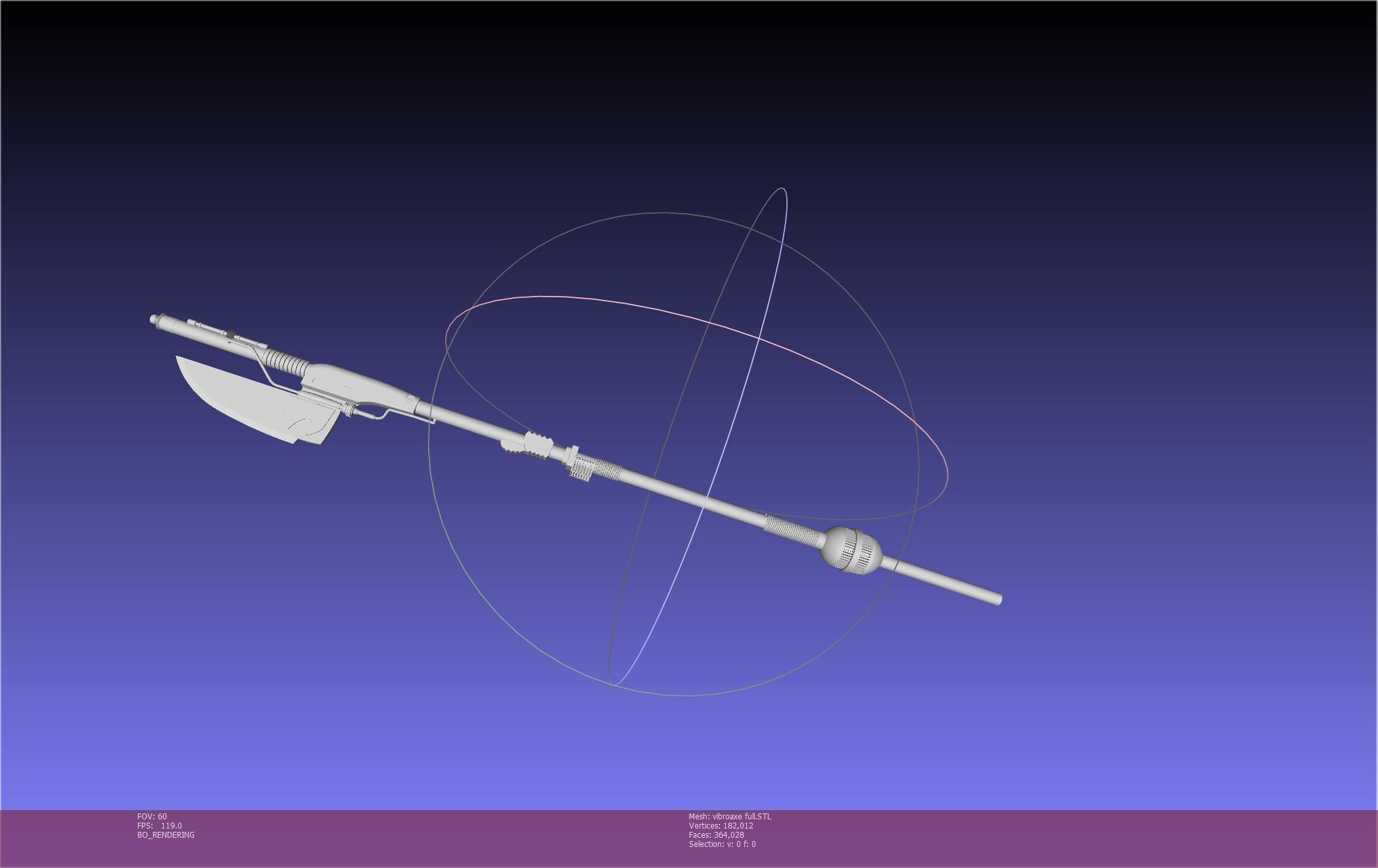 Star Wars Vibro Axe Assembly Models 3D print model_45