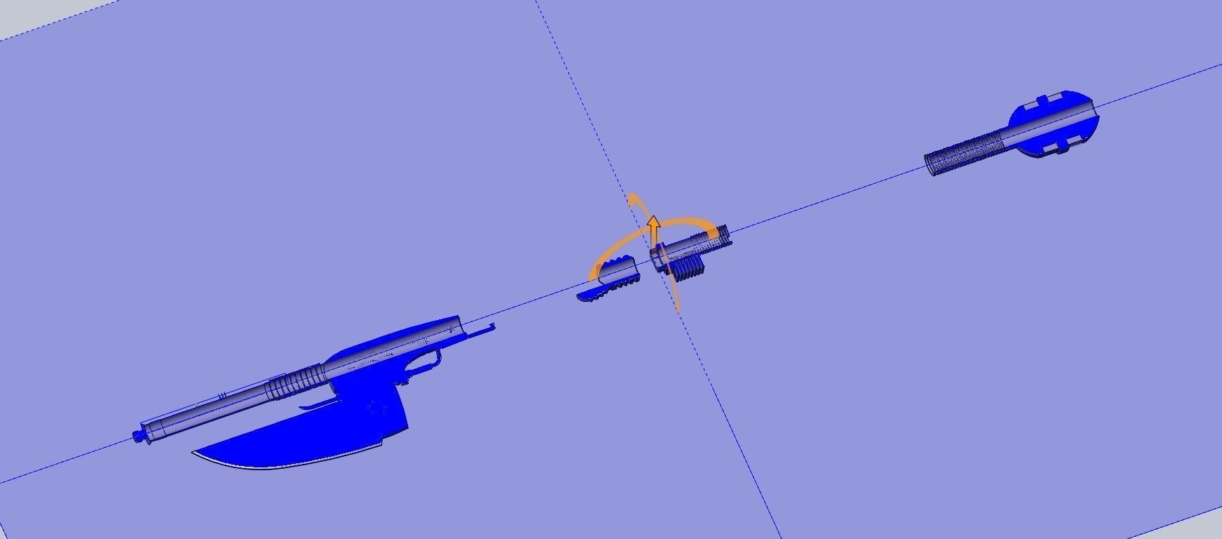 Star Wars Vibro Axe Assembly Models 3D print model_8